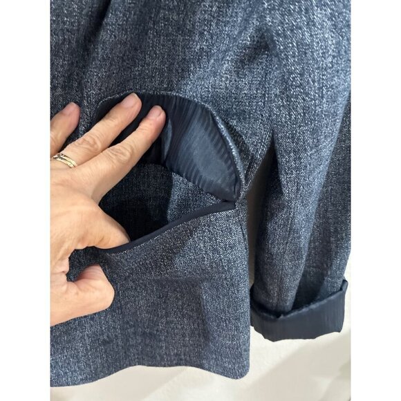 The Limited Collection womens career Blazer color Blue pockets 2 buttons front - Picture 10 of 10